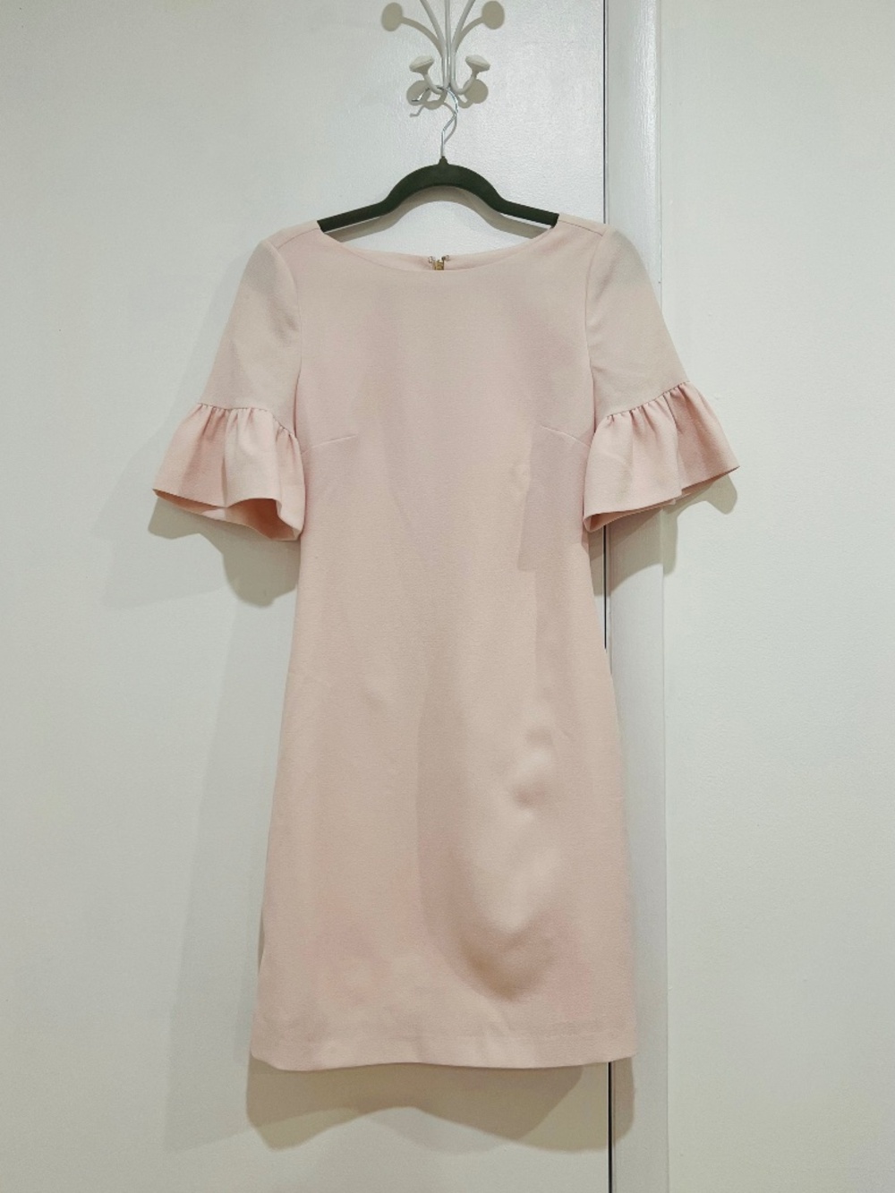 Karl Lagerfeld Paris Pink Shift Dress Size 0 Elegant Bell Sleeves